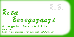 rita beregszaszi business card